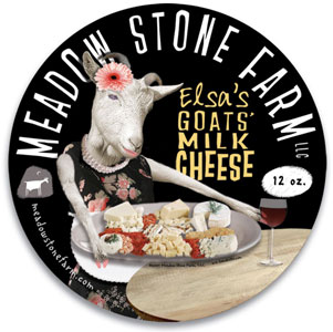 Meadow Stone Farm Elsa's Goats' Milk Cheese label